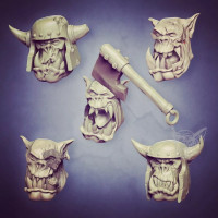 Scar Orc Heads - Set A